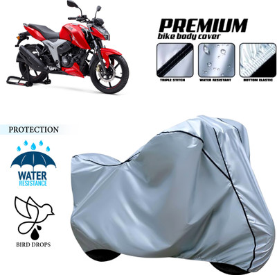 PAGORA Waterproof Two Wheeler Cover for TVS(Apache RTR 160, Silver)