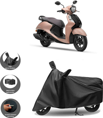 WMIZEXA Waterproof Two Wheeler Cover for Universal For Bike(Fascino 125, Black)