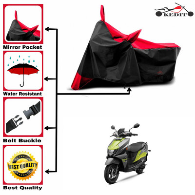 KEDIT Two Wheeler Cover for Suzuki(Avenis 125, Red, Black)