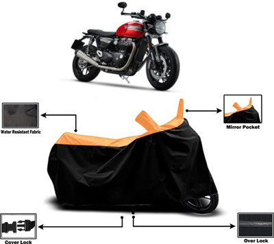 Amexride Two Wheeler Cover for Triumph(Speed Twin BS6, Orange)