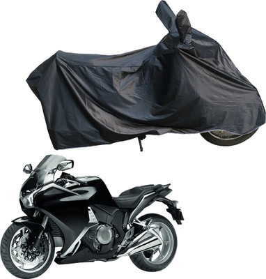 Motodreka Waterproof Two Wheeler Cover for Honda(VFR 1200F, Black)
