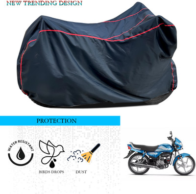 ANTHUB Waterproof Two Wheeler Cover for Hero(HF Deluxe i3s, Black)
