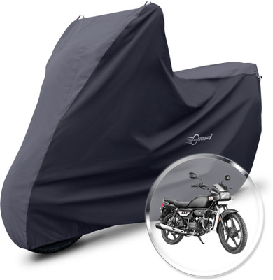Neodrift Two Wheeler Cover for Hero(Splendor Plus, Grey, Black)