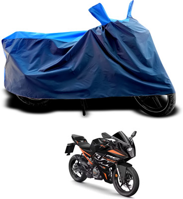 CODOKI Waterproof Two Wheeler Cover for KTM(RC 200, Black, Blue)