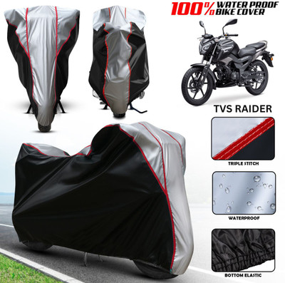 xodi Waterproof Two Wheeler Cover for TVS(Raider, Silver, Black, Multicolor)
