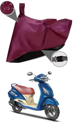 KEDIT Two Wheeler Cover for TVS(Jupiter Grande, Maroon)