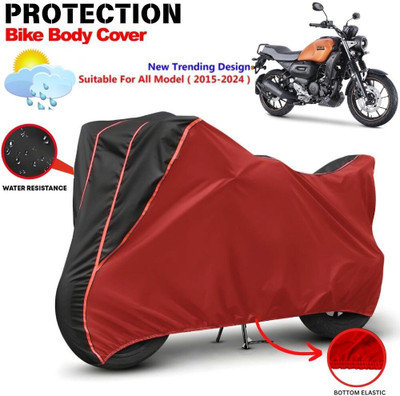 CABRY Waterproof Two Wheeler Cover for Yamaha(FZ-X, Red, Black)