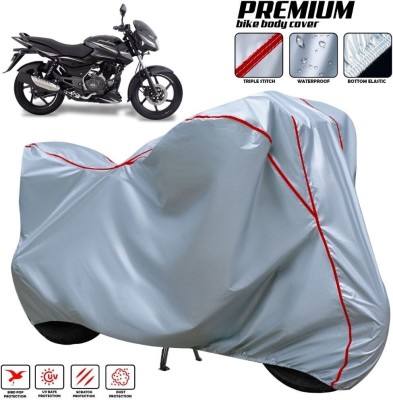 xodi Waterproof Two Wheeler Cover for Bajaj(Pulsar 150 BS6, Silver, Red, Multicolor)