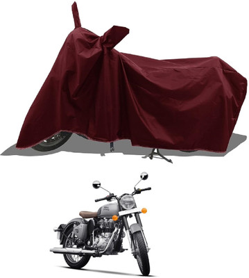 AESTRYD Two Wheeler Cover for Royal Enfield(Classic Gunmetal BS6, Maroon)
