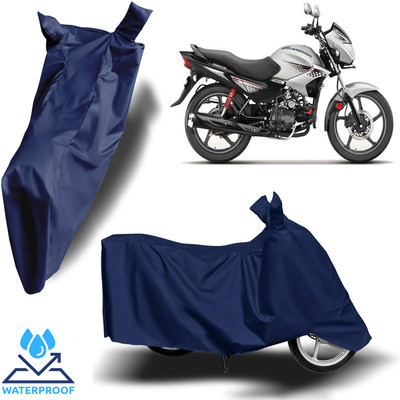ROYAL AUTO MART Waterproof Two Wheeler Cover for Hero(Glamour, Blue)