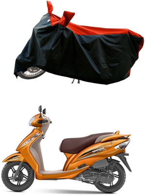 DeepShakshi AUTOMOTIVE Waterproof Two Wheeler Cover for TVS(Wego, Red)