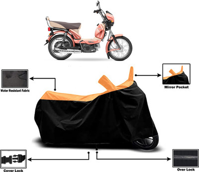 Amexride Two Wheeler Cover for TVS(XL 100 Comfort, Orange)