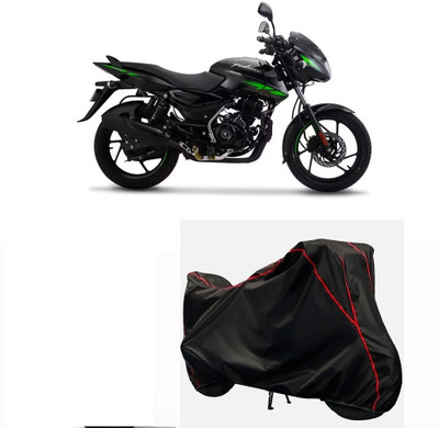 Autohug Waterproof Two Wheeler Cover for Bajaj(Pulsar 125, Black, Red)