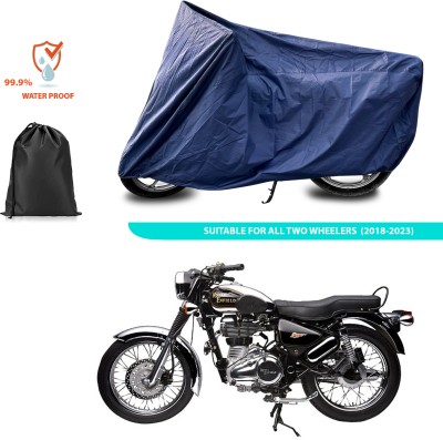 PAGORA Waterproof Two Wheeler Cover for Royal Enfield(Electra Delux, Blue)