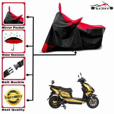 AASHTIK MART Two Wheeler Cover for Okinawa(Praise, Red, Black)