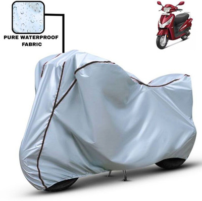 Delphinium Waterproof Two Wheeler Cover for Hero(Destini 125, Silver, Black)