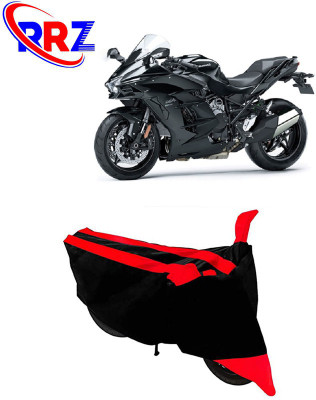 AutoGalaxy Waterproof Two Wheeler Cover for Kawasaki(Ninja H2, Black, Red)