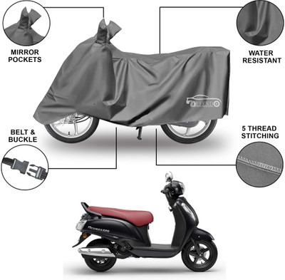 Defendo Waterproof Two Wheeler Cover for Suzuki(Access 125, Grey)