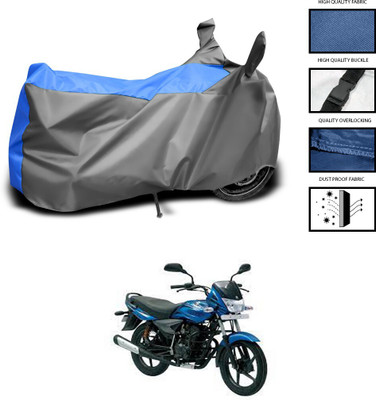 CODOKI Waterproof Two Wheeler Cover for Bajaj(Platina 100 DTS-i, Grey, Blue)