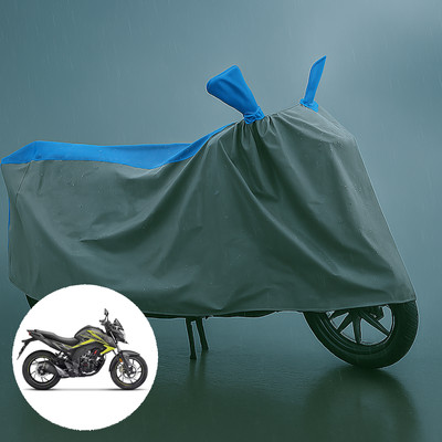 PAGORA Waterproof Two Wheeler Cover for Honda(CB Hornet 160R, Grey, Blue)