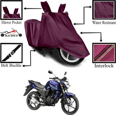 KEDIT Two Wheeler Cover for Yamaha(FZ FI BS6, Maroon)