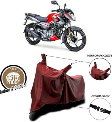 KEDIT Two Wheeler Cover for Bajaj(Pulsar NS125, Maroon)