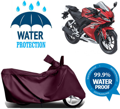 RTS COLLECTIONS Waterproof Two Wheeler Cover for Yamaha(R15 V3, Maroon)