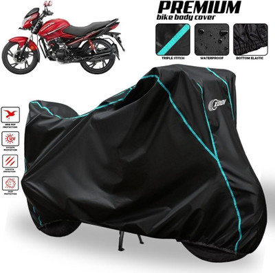 xodi Waterproof Two Wheeler Cover for Hero(Glamour FI, Black, Blue, Multicolor)