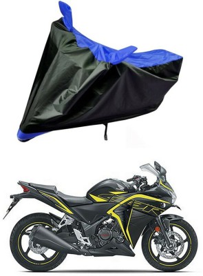 Genipap Two Wheeler Cover for Honda(CBR300R, Blue, Black)