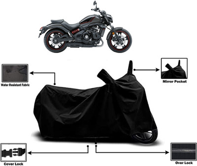 Amexride Two Wheeler Cover for Kawasaki(Vulcan S BS6, Black)