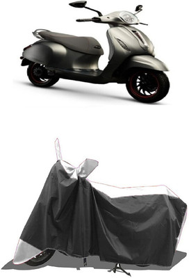 SUGASHRI Waterproof Two Wheeler Cover for Bajaj(Urbanite Chetak, White, Black)