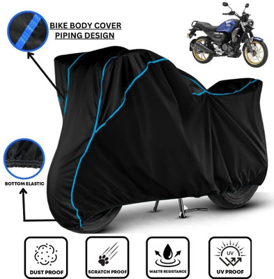 LE PRA Waterproof Two Wheeler Cover for Yamaha(FZ-X, Black, Blue)