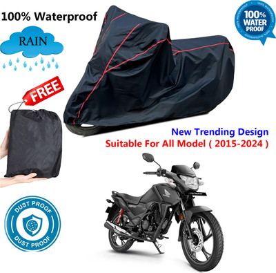 AUTOCAD Waterproof Two Wheeler Cover for Honda(SP 125, Black, Red)