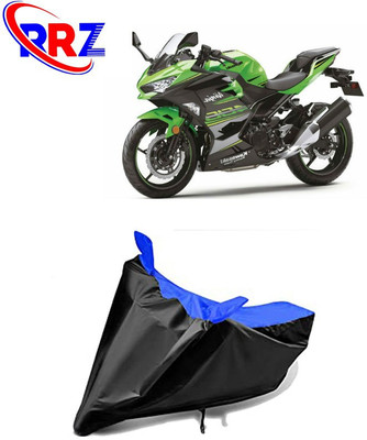 RRZ Waterproof Two Wheeler Cover for Kawasaki(Ninja 400, Black, Blue)
