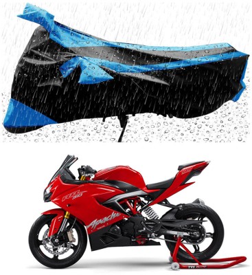 Genipap Two Wheeler Cover for TVS(Apache RR 310, Black, Blue)