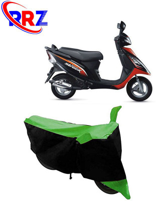 RRZ Waterproof Two Wheeler Cover for TVS(Streek, Black, Green)