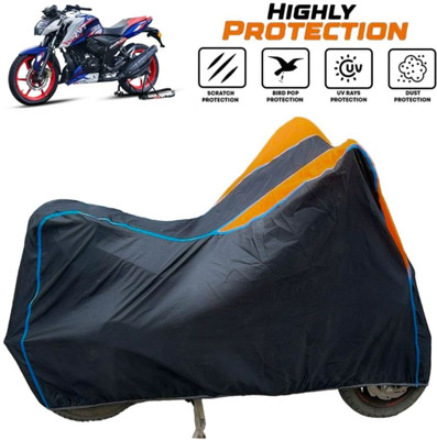 ZAQE Two Wheeler Cover for TVS(Apache RTR 165 RP, Black, Orange, Blue)