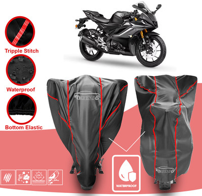 Defendo Waterproof Two Wheeler Cover for Yamaha(R15, Grey)