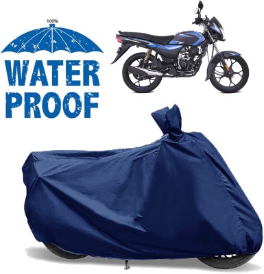 AutoGalaxy Waterproof Two Wheeler Cover for Bajaj(Platina 110 H-Gear BS6, Blue)