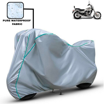 Delphinium Waterproof Two Wheeler Cover for Bajaj(Avenger 220 Cruise, Silver)