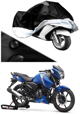 Genipap Two Wheeler Cover for TVS(Apache RTR 160, Silver, Black)