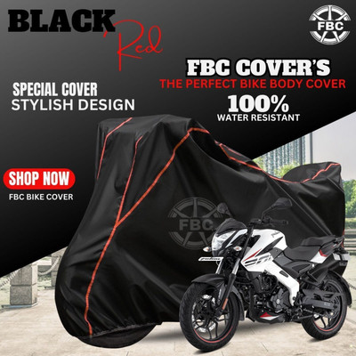 OliverX Waterproof Two Wheeler Cover for Bajaj(Pulsar 220 DTS-i, Black, Red)