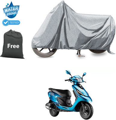 CODOKI Waterproof Two Wheeler Cover for TVS(Scooty Zest, Silver)