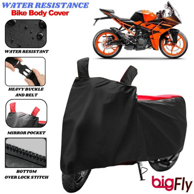 BigFly Two Wheeler Cover for KTM(RC 200, Black, Red)
