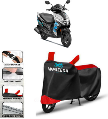 WMIZEXA Two Wheeler Cover for Honda(Dio, Red, Black)