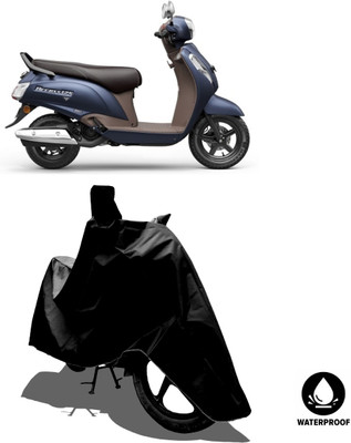 Amexride Waterproof Two Wheeler Cover for Suzuki(New Access 125, Black)