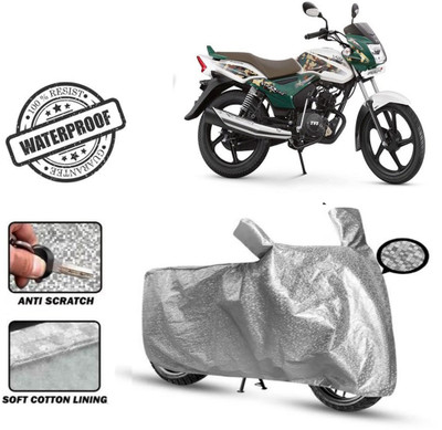 Autoinnovation Waterproof Two Wheeler Cover for TVS(Sport, Silver)