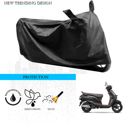 ANTHUB Waterproof Two Wheeler Cover for Suzuki(Access 125, Black)