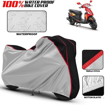 xodi Waterproof Two Wheeler Cover for Hero(Pleasure, Silver, Black, Multicolor)