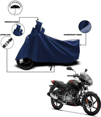 Matt Moon Two Wheeler Cover for Bajaj(Pulsar, Blue)